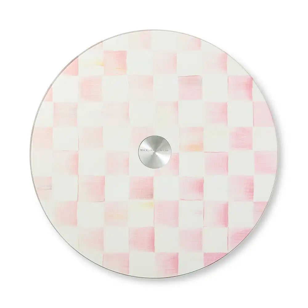 Courtly Check Glass Lazy Susan