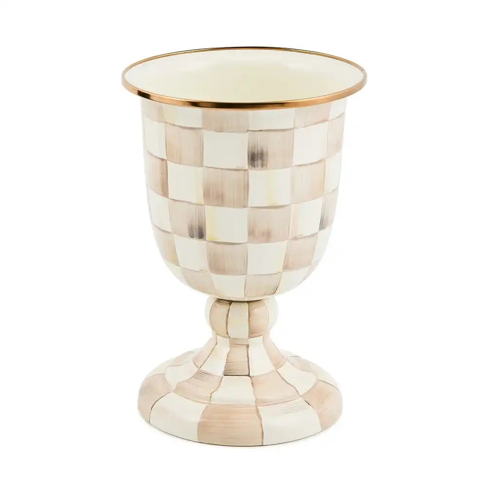 Sky Check Pedestal Vase