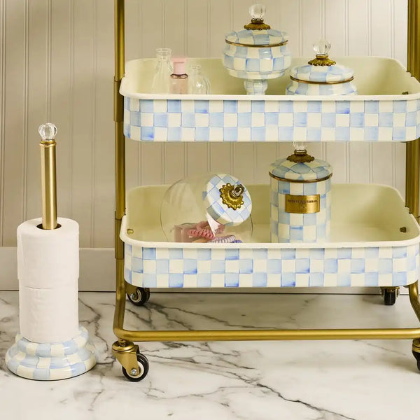 Sweets Jar with Courtly Check Enamel Lid