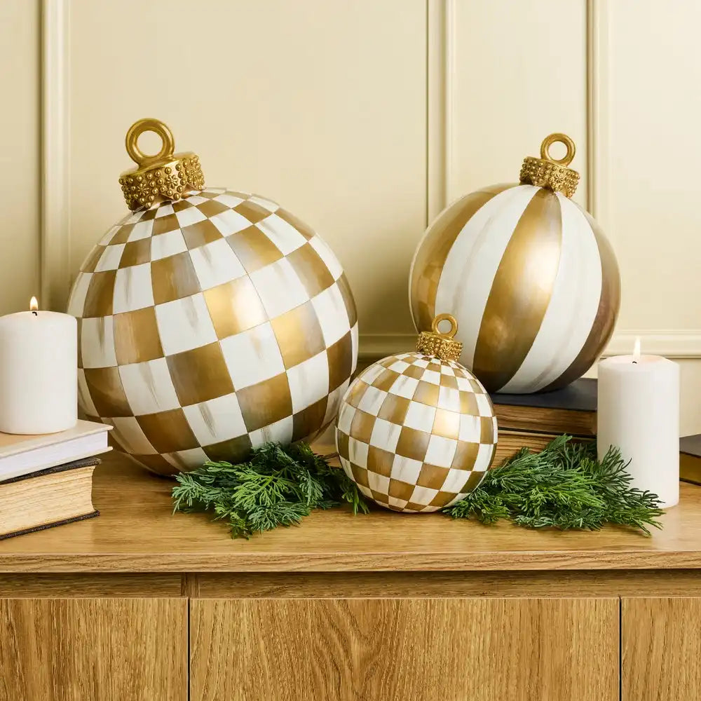 Red Stripe Medium Tabletop Ornament