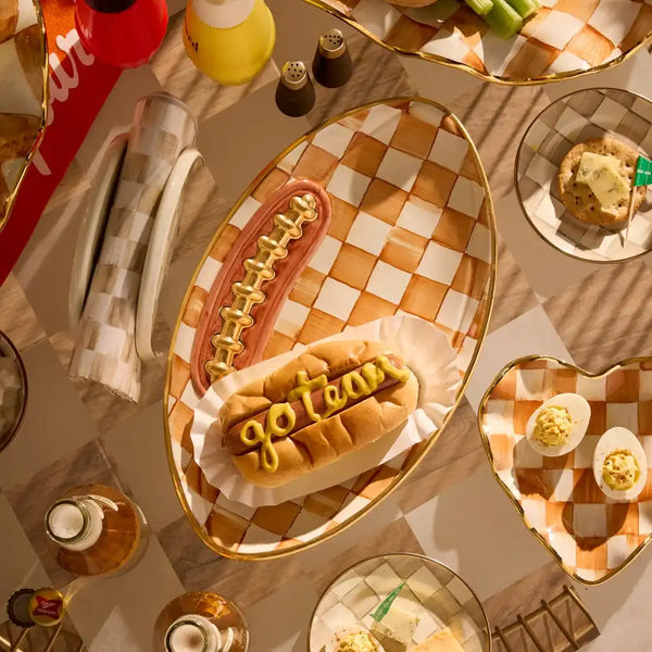 Courtly Check Football Platter