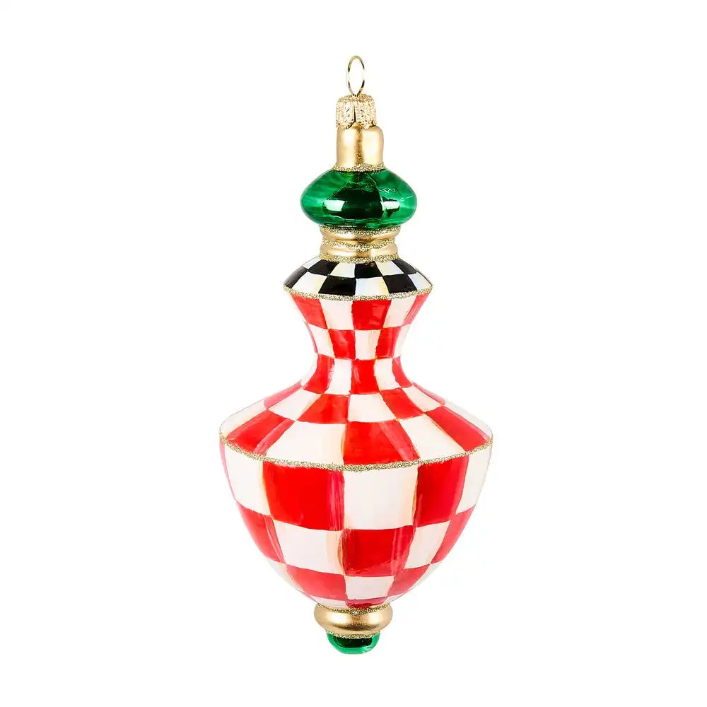 Check It Out Hourglass Drop Glass Ornament