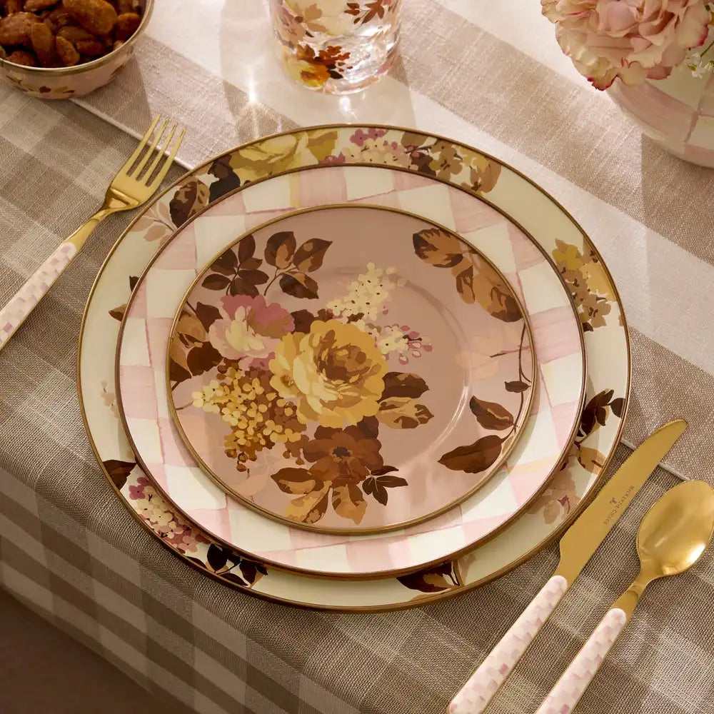 Wild Rose White Dinner Plate
