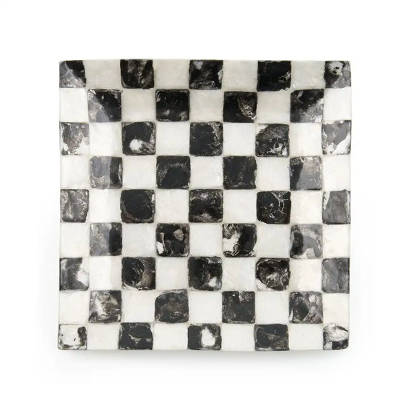 Sky Check Capiz Catchall Tray