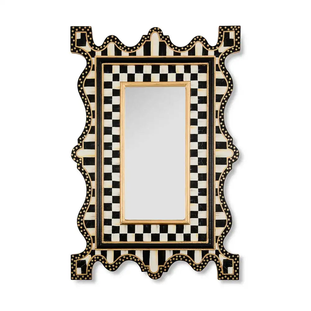 Courtly Check & Stripe Large Wall Mirror