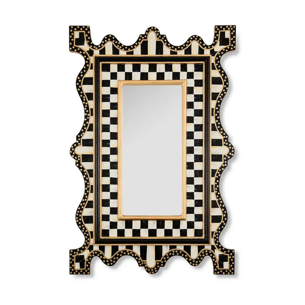 Courtly Check & Stripe Large Wall Mirror