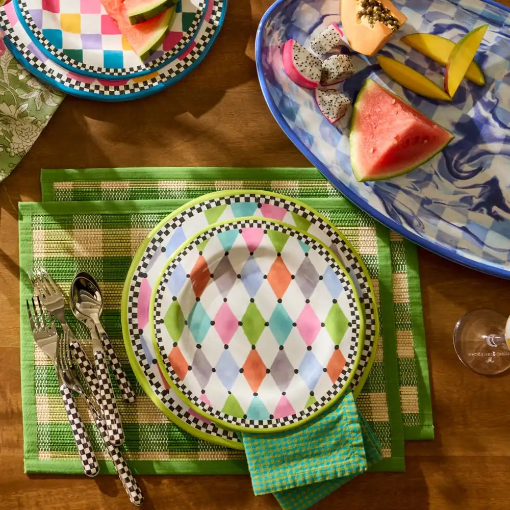 Palm Springs Melamine Salad Plates, Set of 4