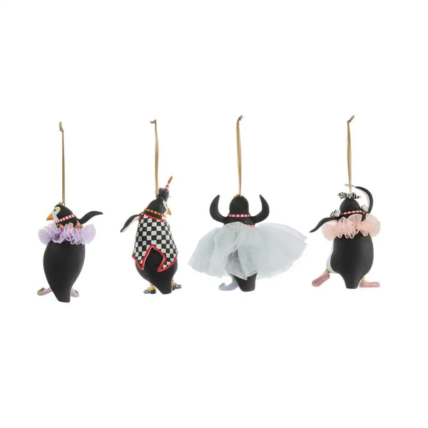 Patience Brewster Penguins En Pointe Ornaments, Set of 4