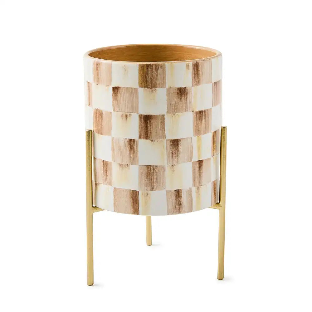 Rosy Check Tabletop Planter
