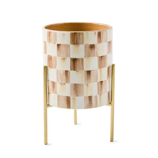 Rosy Check Tabletop Planter