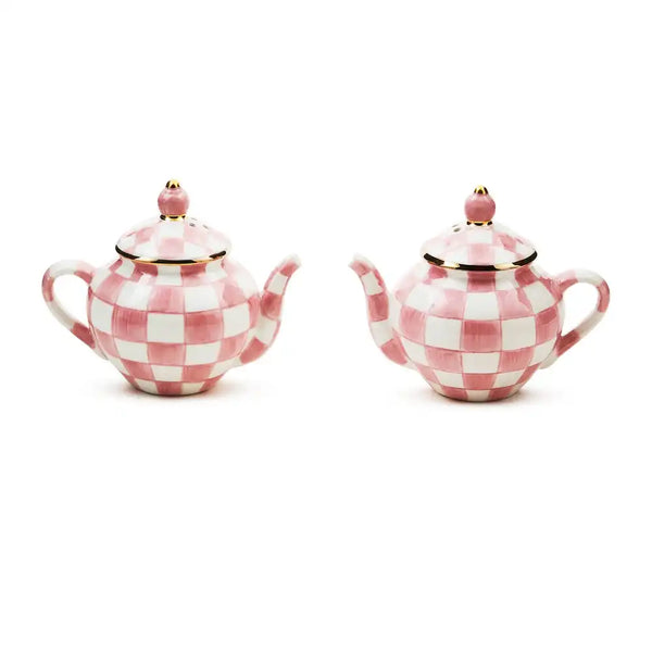 Rosy Check Teapot Salt & Pepper Set