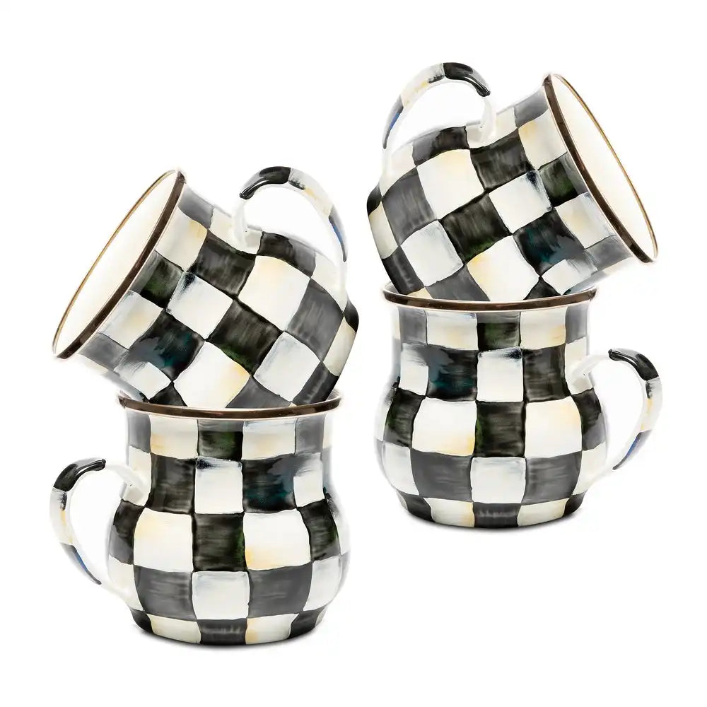 Mocha Check Mug
