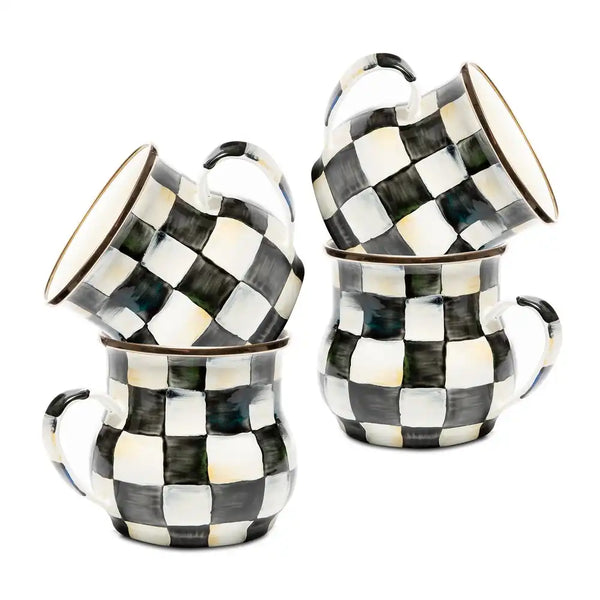 Mocha Check Mug