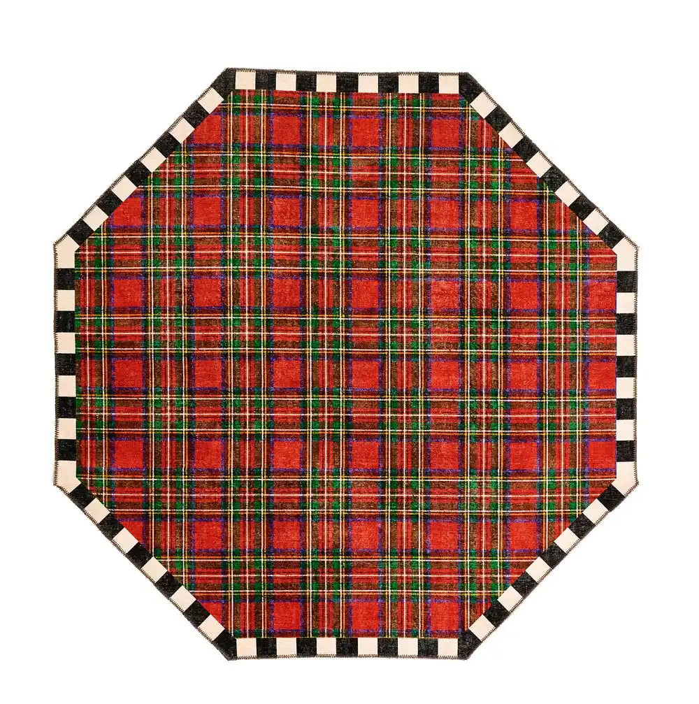 Royal Stewart Tartan Red 6' Octagon Washable Rug Main image