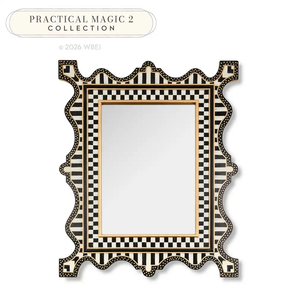 Courtly Check & Stripe Large Wall Mirror Main image