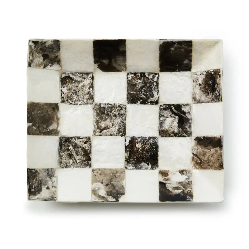 Courtly Check Capiz Vanity Tray