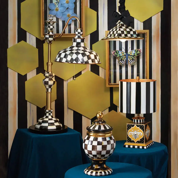 Courtly Check Ceramic Globe Canister
