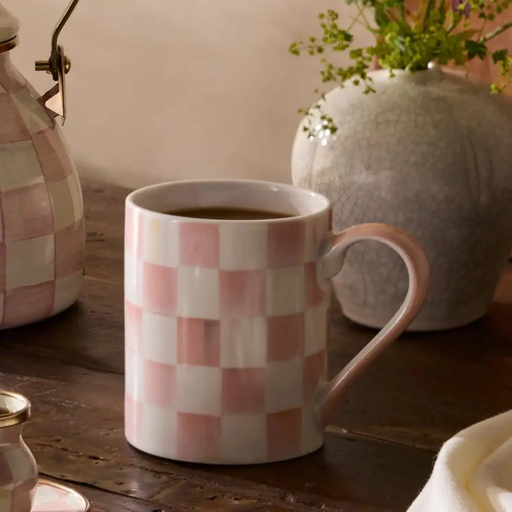 Sky Check Porcelain Mug