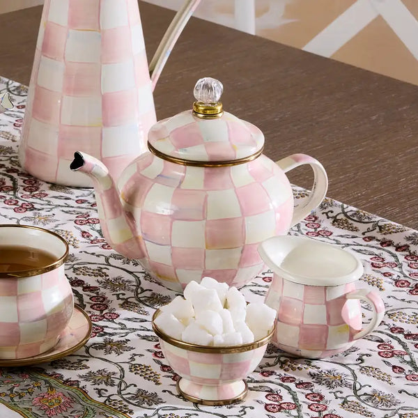 Mocha Check 4 Cup Teapot