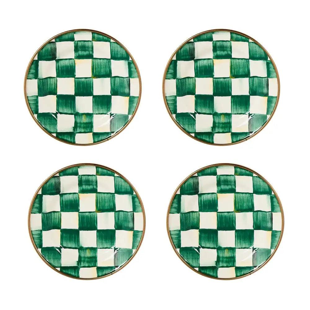 Rosy Check Appetizer Plates, Set of 4