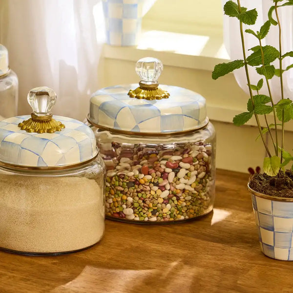 Sky Check Small Kitchen Canister