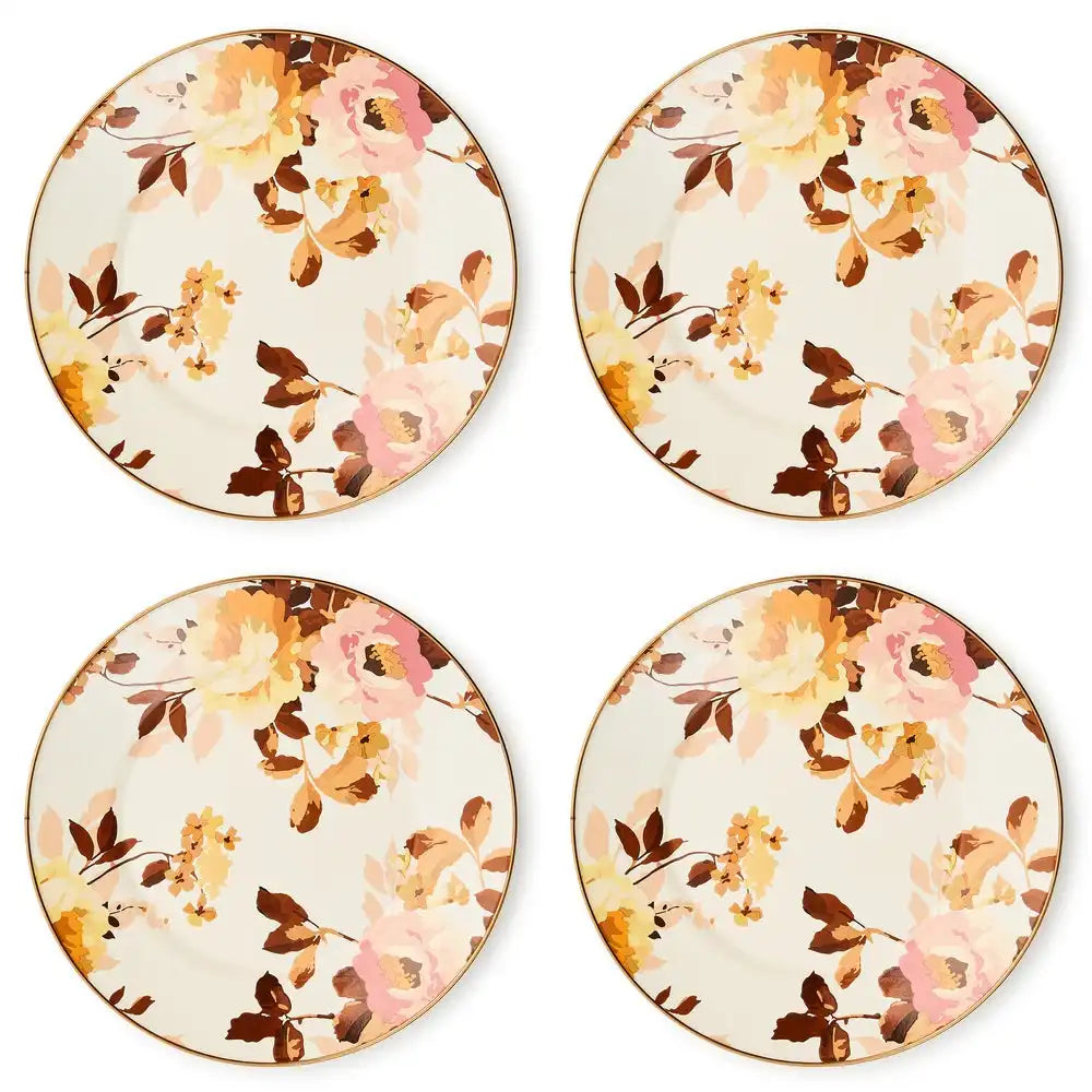 Wild Rose White Dinner Plate, Set of 4 Main image