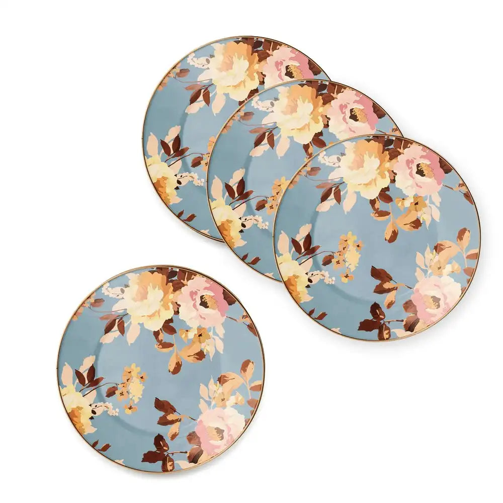 Wild Rose White Dinner Plate, Set of 4