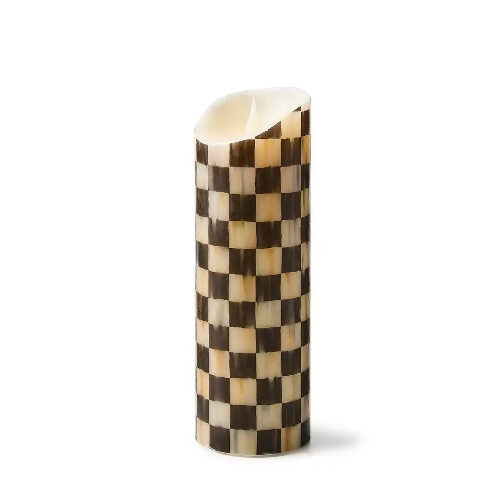Courtly Check Flameless 9" Pillar Candle Main image