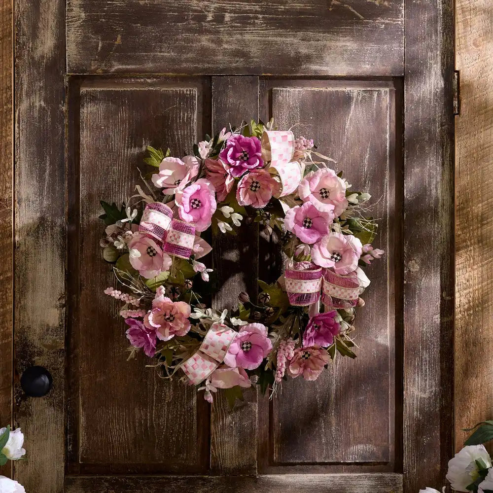 Rosy Poppy 22" Wreath Secondary image