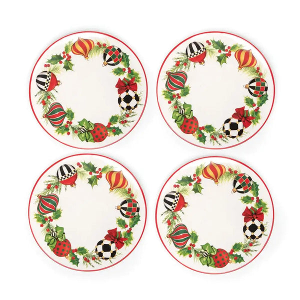 Deck the Halls Dinner Plates, Set of 4