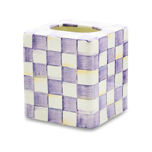 Violet Check Toilet Tissue Storage