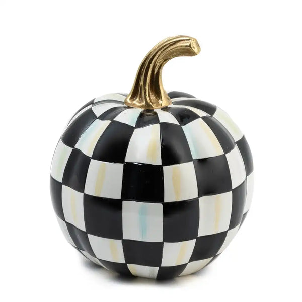 Mocha Check Mini Pumpkin