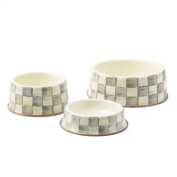 Sky Check Small Pet Dish