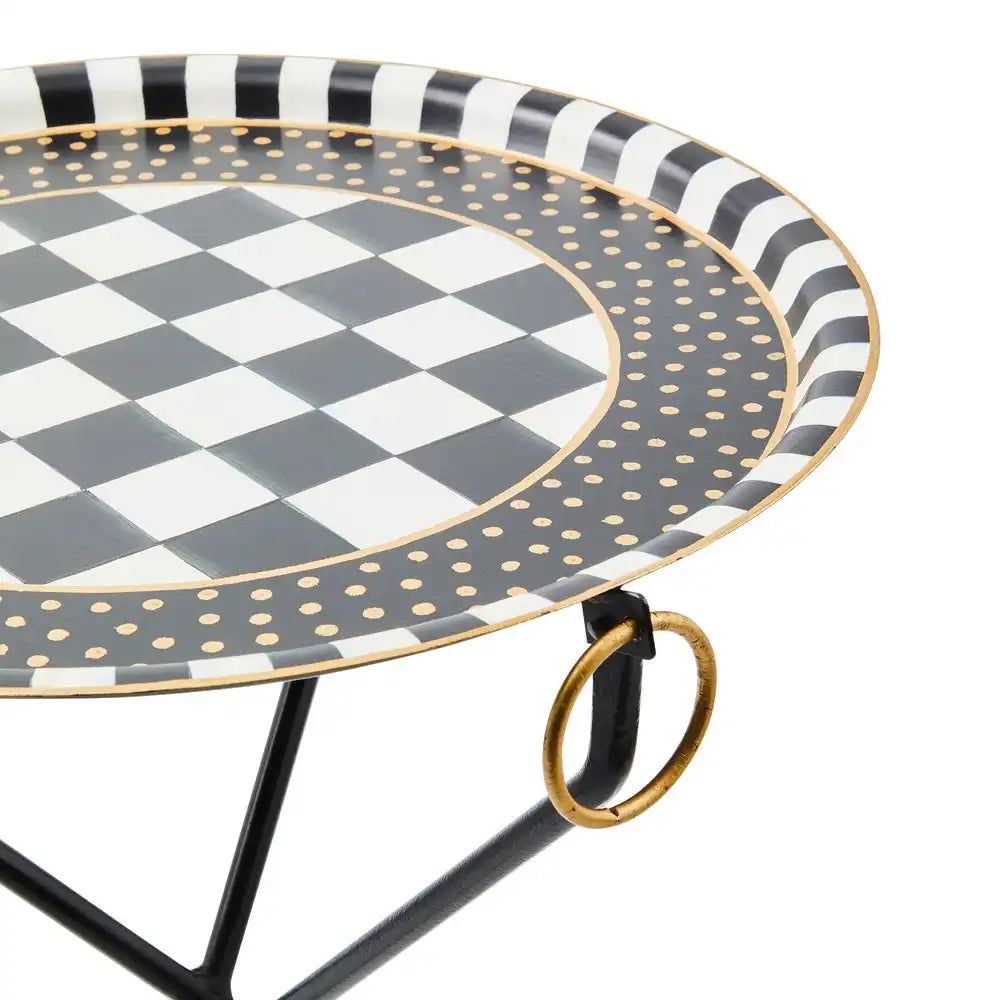 Tilt Top Black Tripod Table