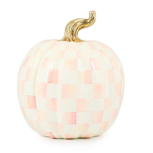 Mocha Check Mini Pumpkin