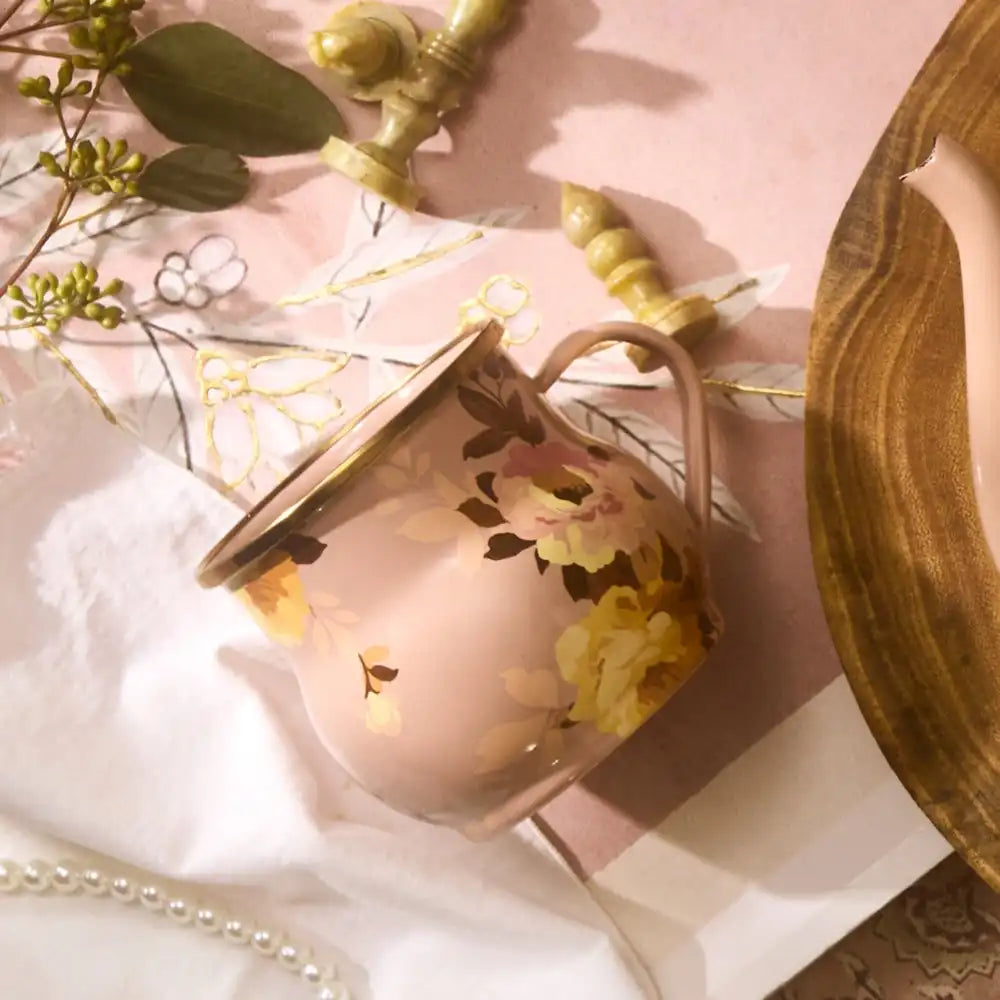 White Flower Market Mug