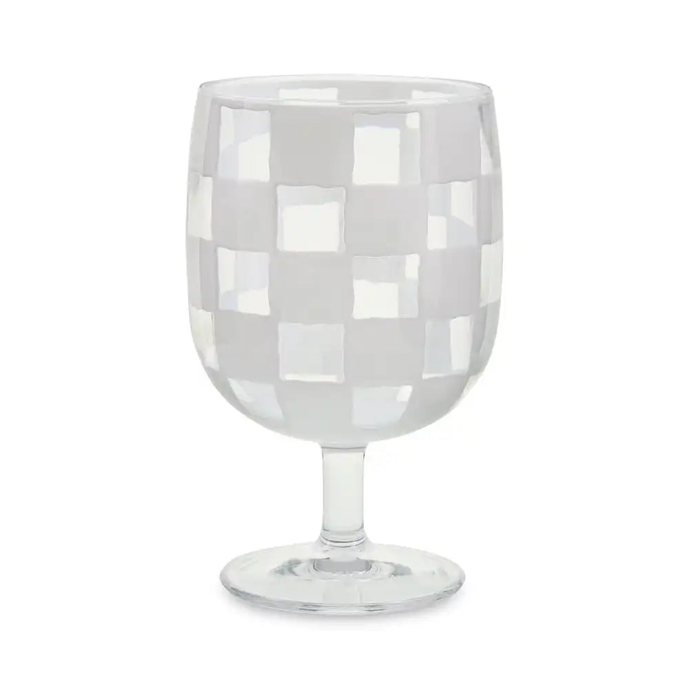 Black Check Acrylic Tumblers, Set of 4