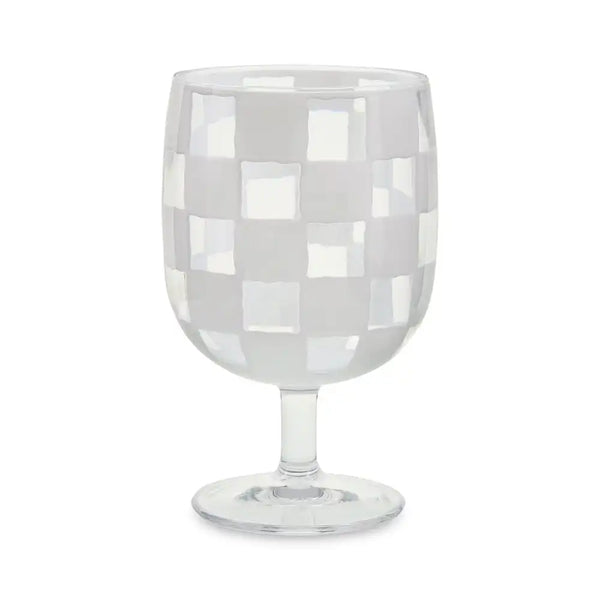 Black Check Acrylic Tumblers, Set of 4