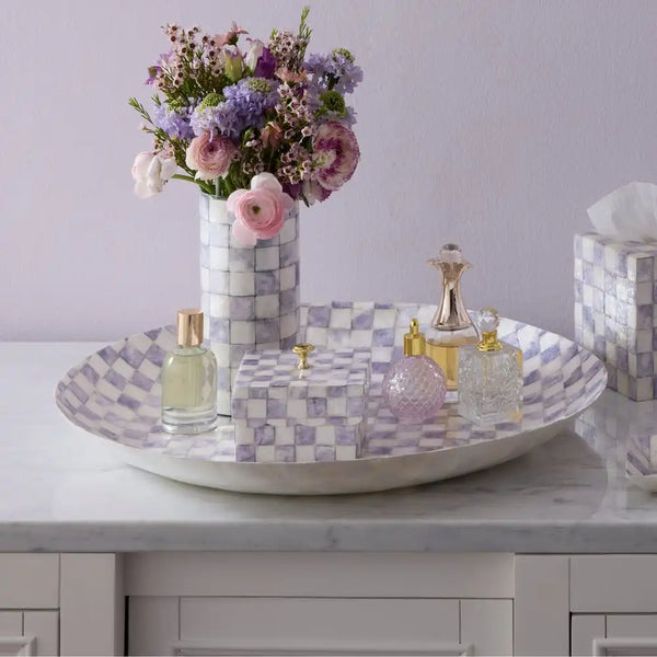 Rosy Check Capiz Decorative Bowl