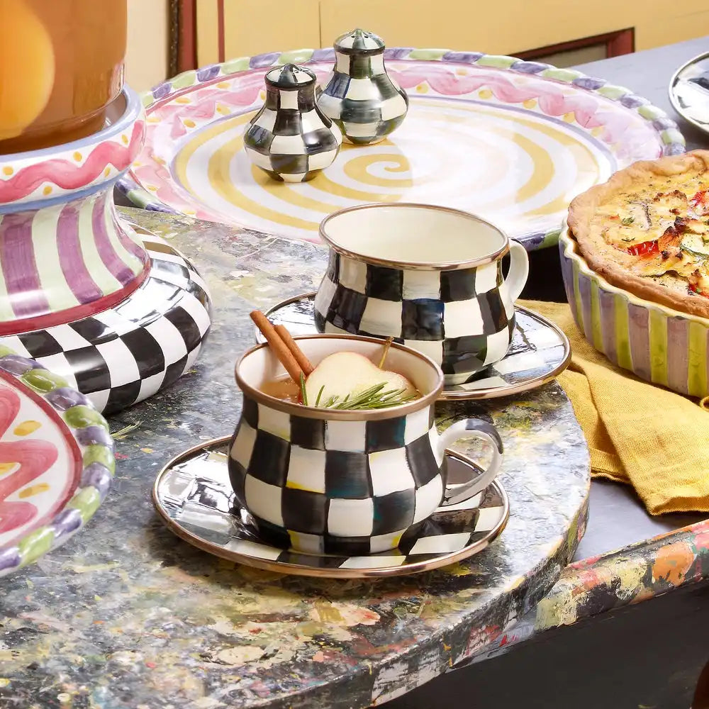 Sterling Check Saucer