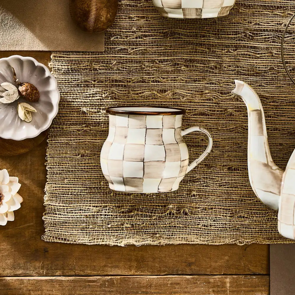 Mocha Check Mug