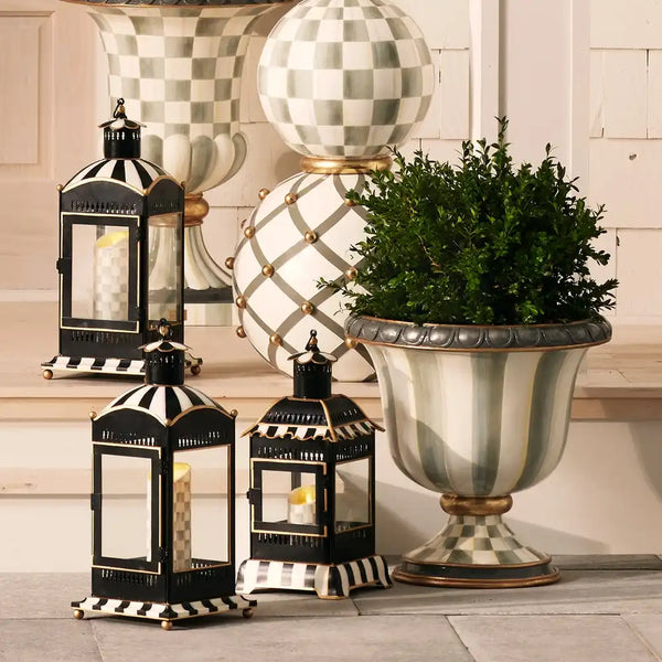 Sterling Check Flicker 5" Pillar Candle