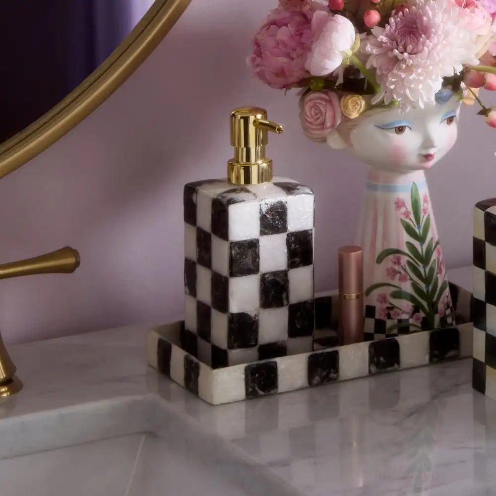 Courtly Check Capiz Vanity Tray