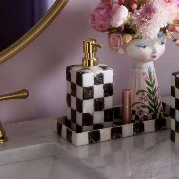 Courtly Check Capiz Vanity Tray