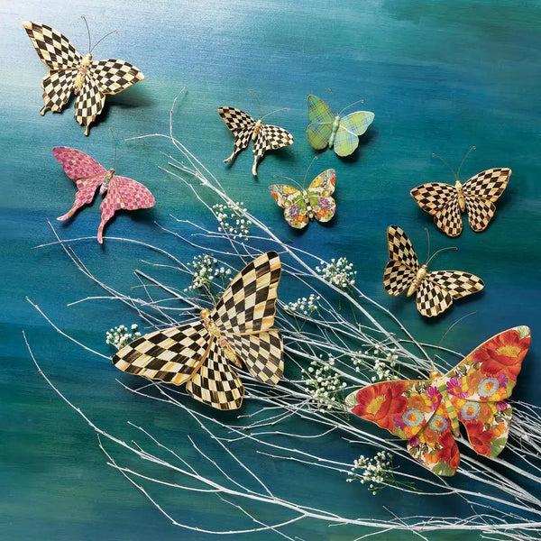 Courtly Check & Stripe Butterfly Trio