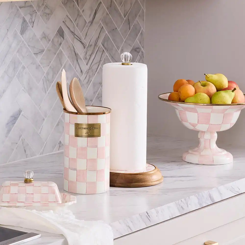Rosy Check Wood Paper Towel Holder Secondary image
