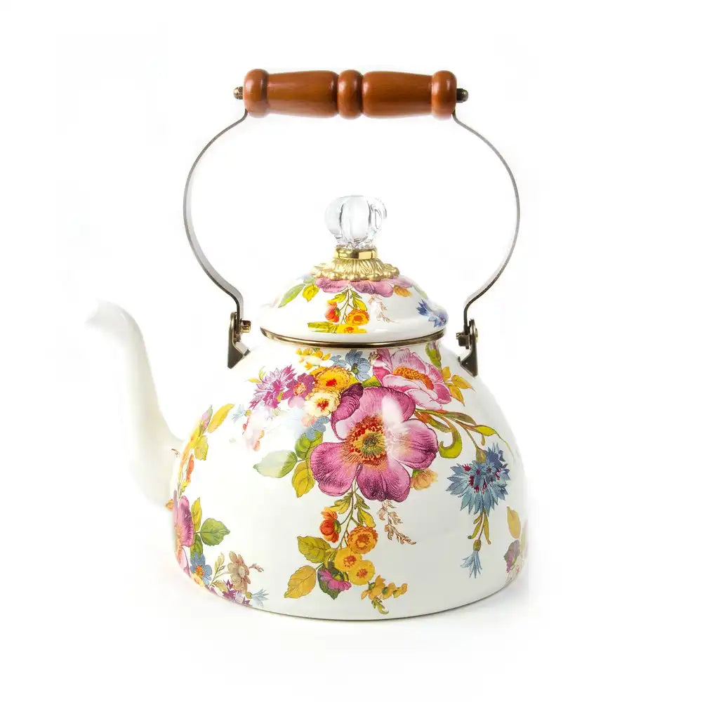 Rosy English Garden 2 Quart Tea Kettle