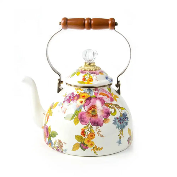 Rosy English Garden 2 Quart Tea Kettle