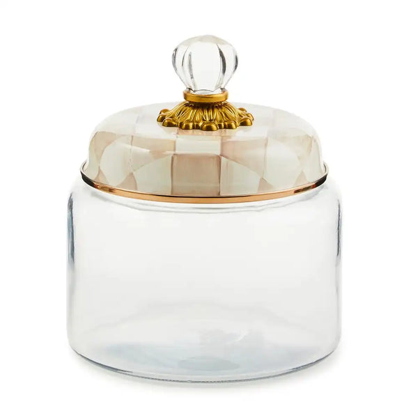 Mocha Check Large Kitchen Canister