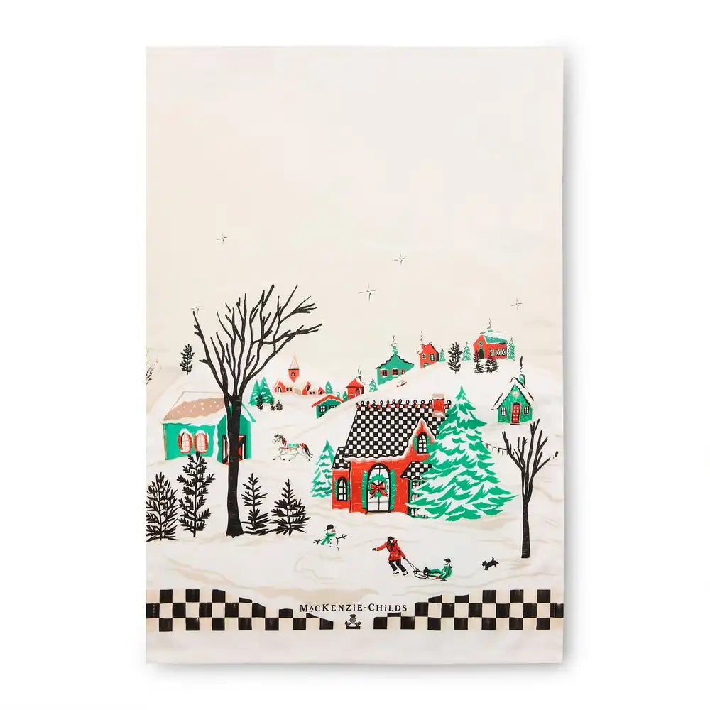 Alpine Village Printed Dish Towel